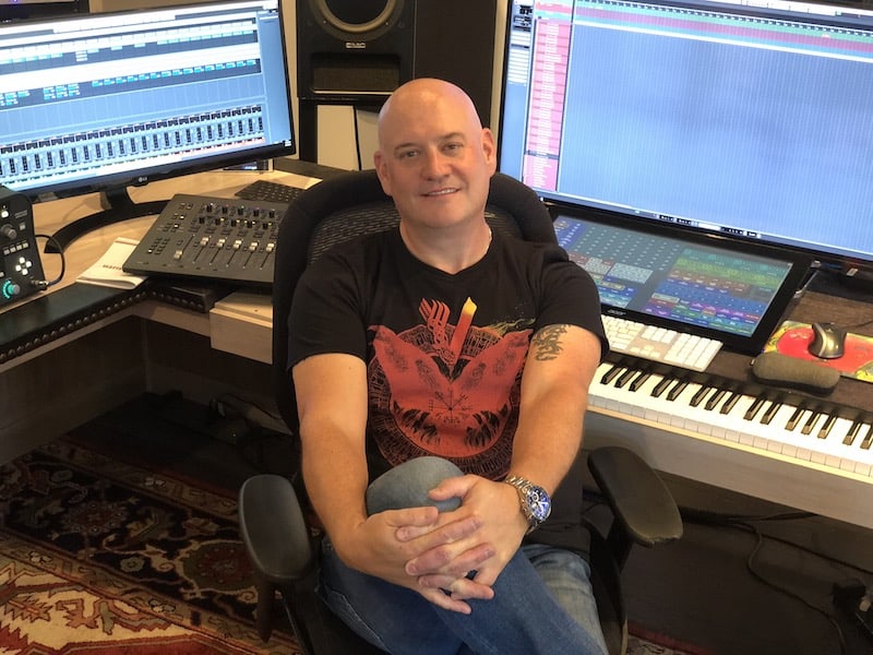 Trevor Morris in studio