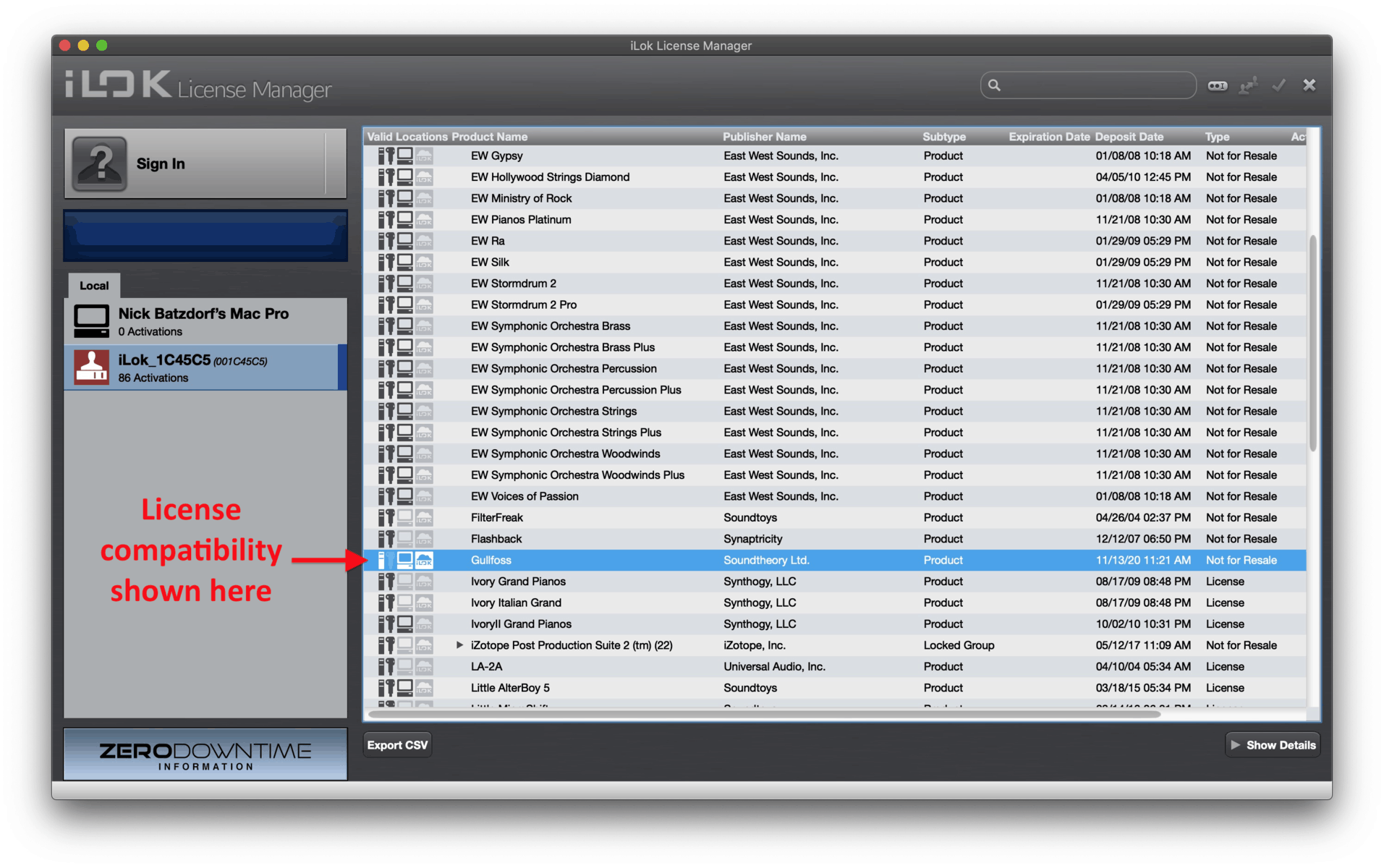 ilok license manager not working