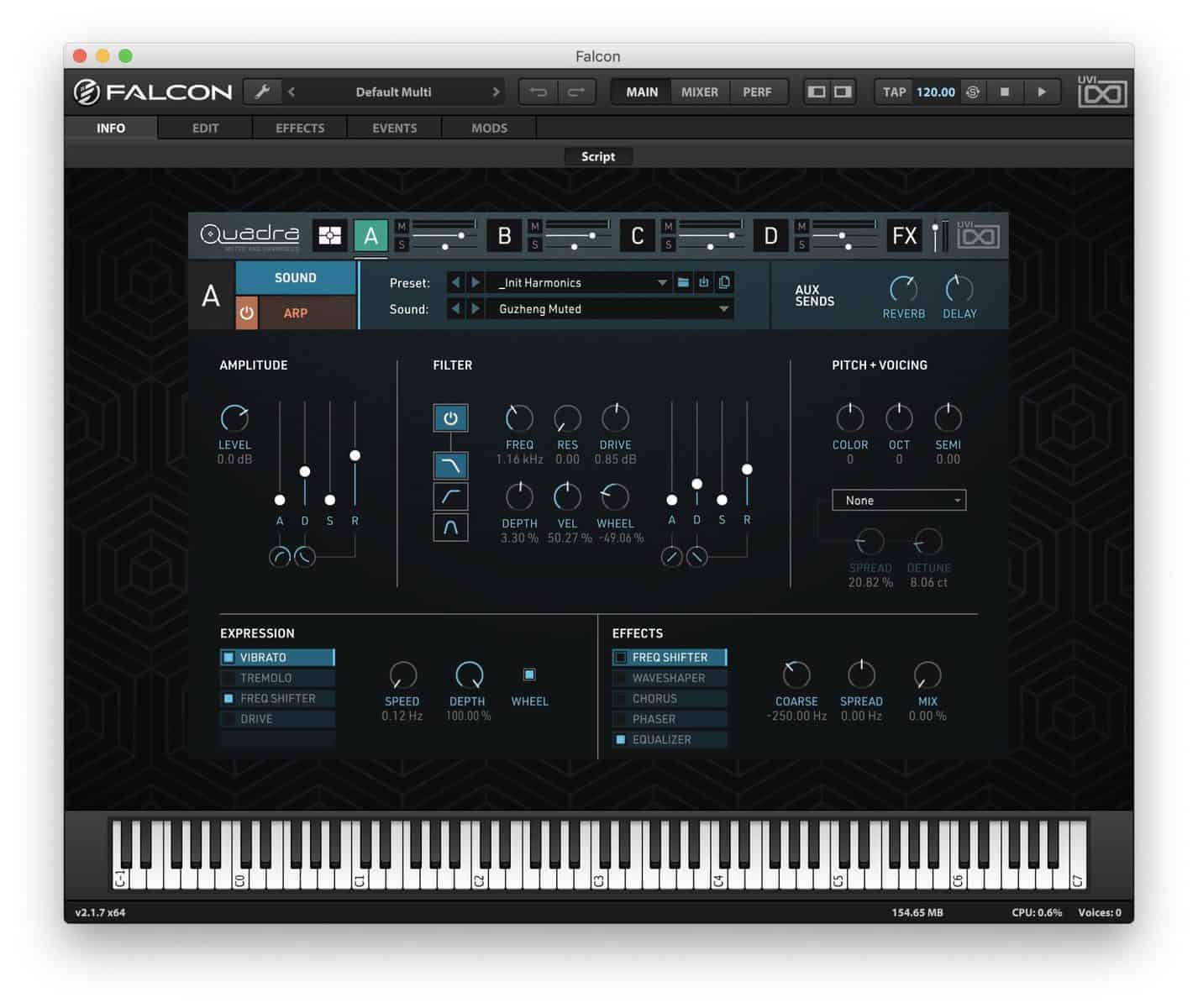 UVI Quadra: Muted and Harmonics for UVI Workstation and Falcon - Synth ...